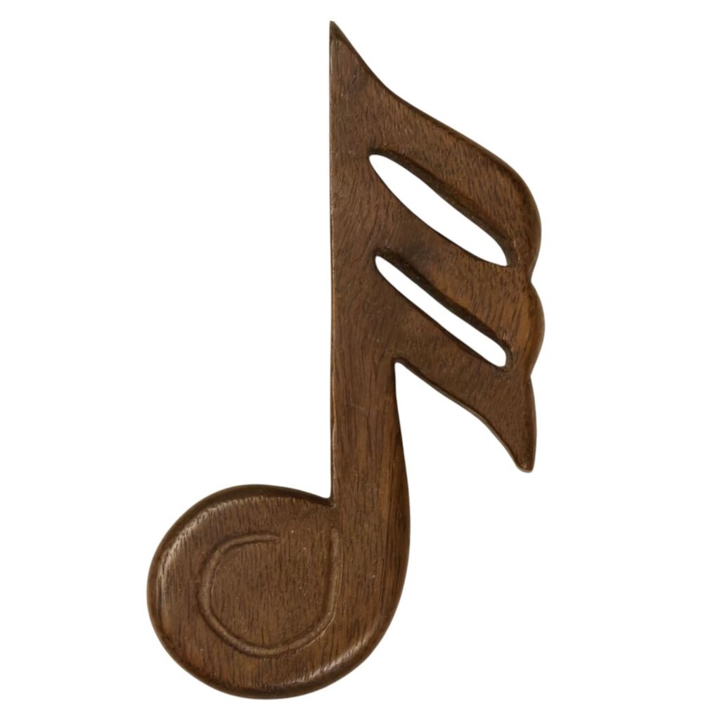 Wooden Musical Note Brooch Pin Musician Singer Jewelry Music
